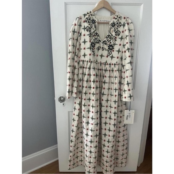 NWT Alix of Bohemia Savannah Poinsettia Dress sz XS $1380 - Picture 2 of 7